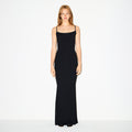 SOFT LOUNGE LONG SLIP DRESS | ONYX
