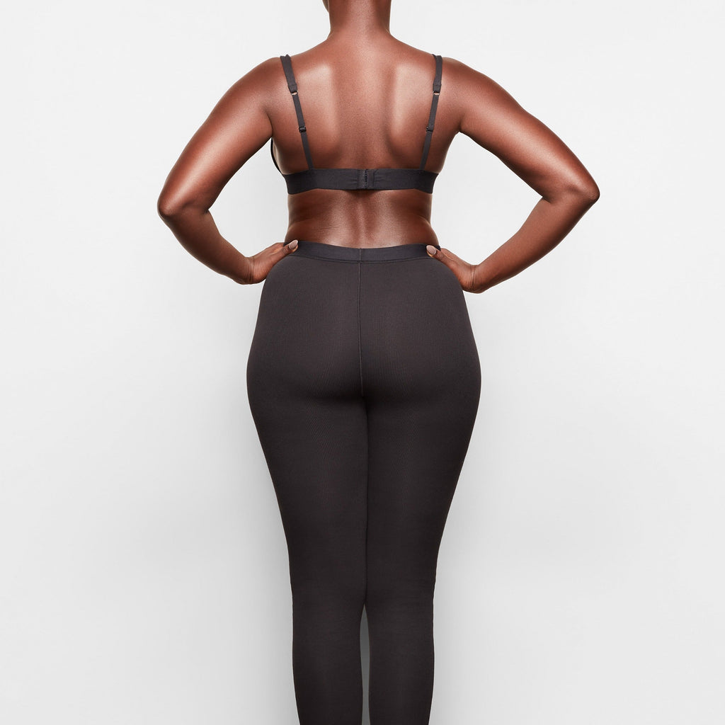 COTTON RIB LEGGING | SOOT