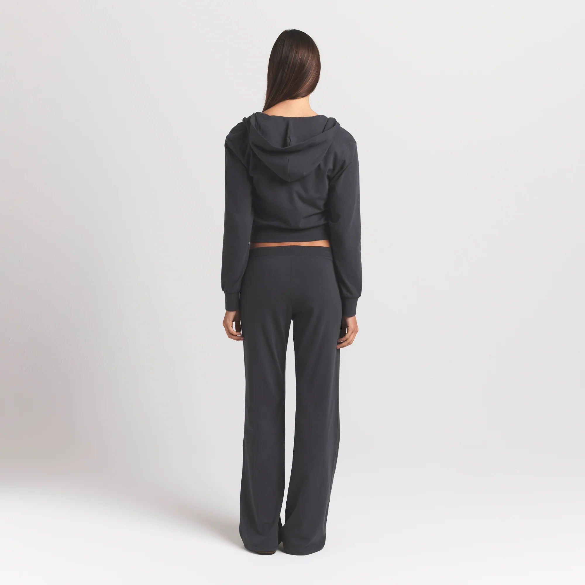 COTTON JERSEY STRAIGHT LEG PANT | ASH
