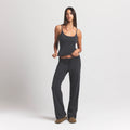 COTTON JERSEY STRAIGHT LEG PANT | ASH