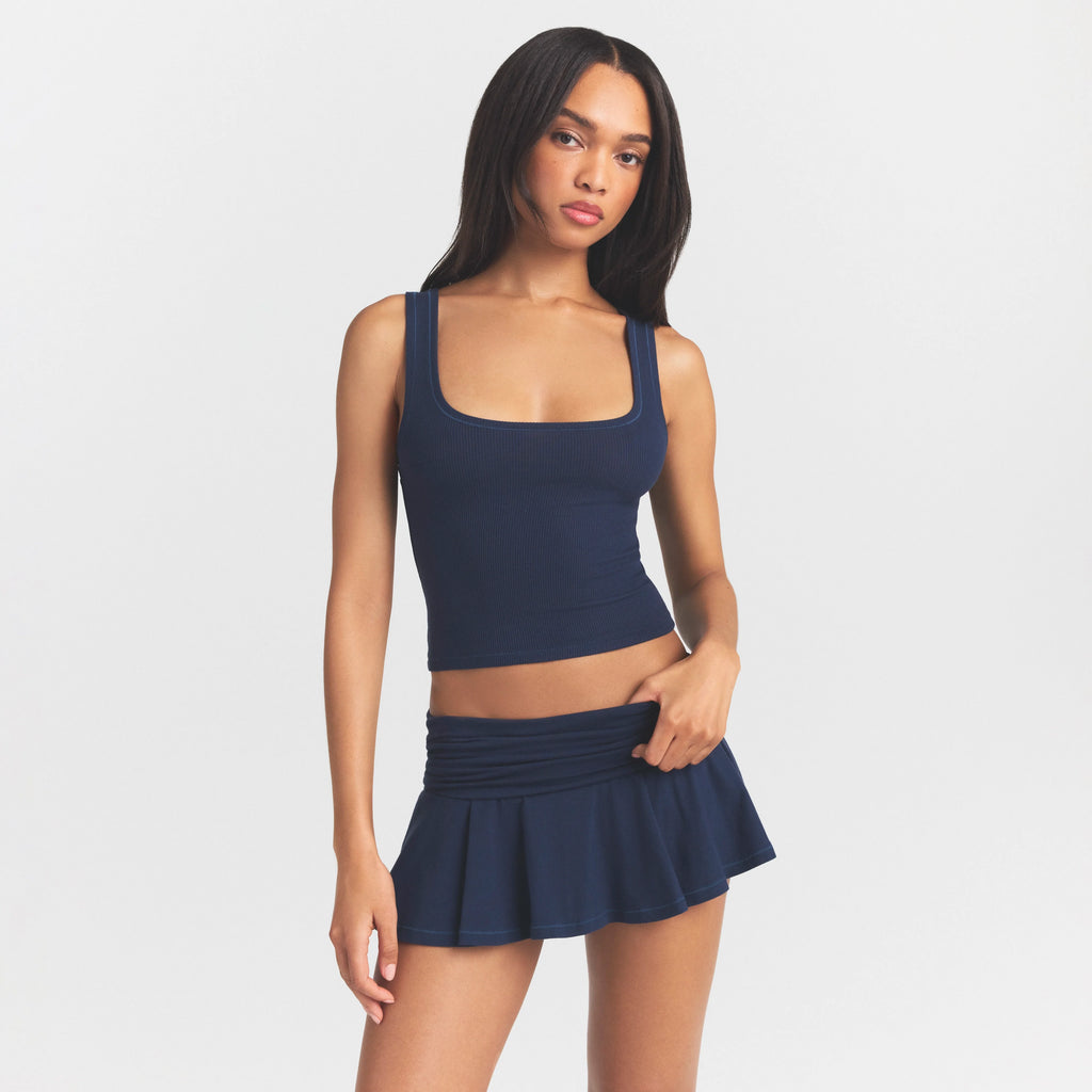 COTTON RIB TANK | NAVY