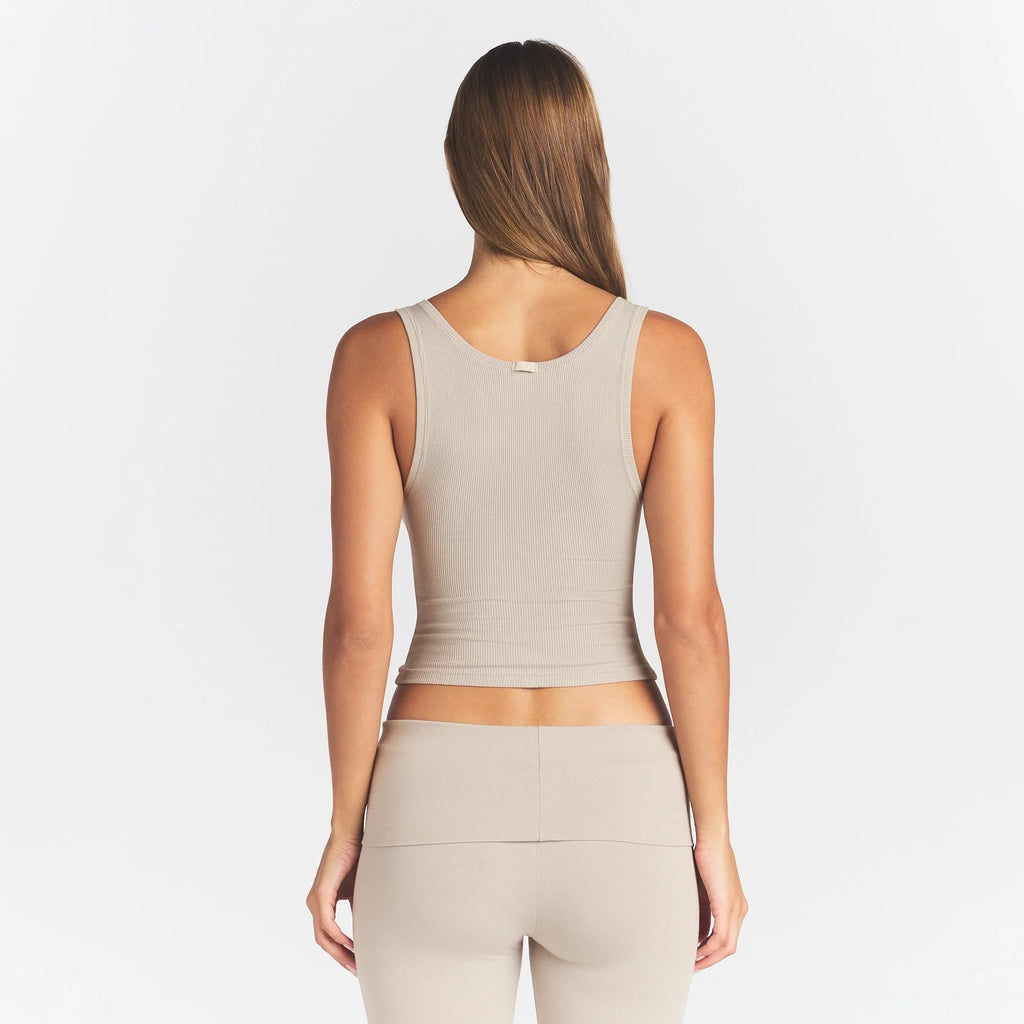 COTTON RIB TANK | STONE