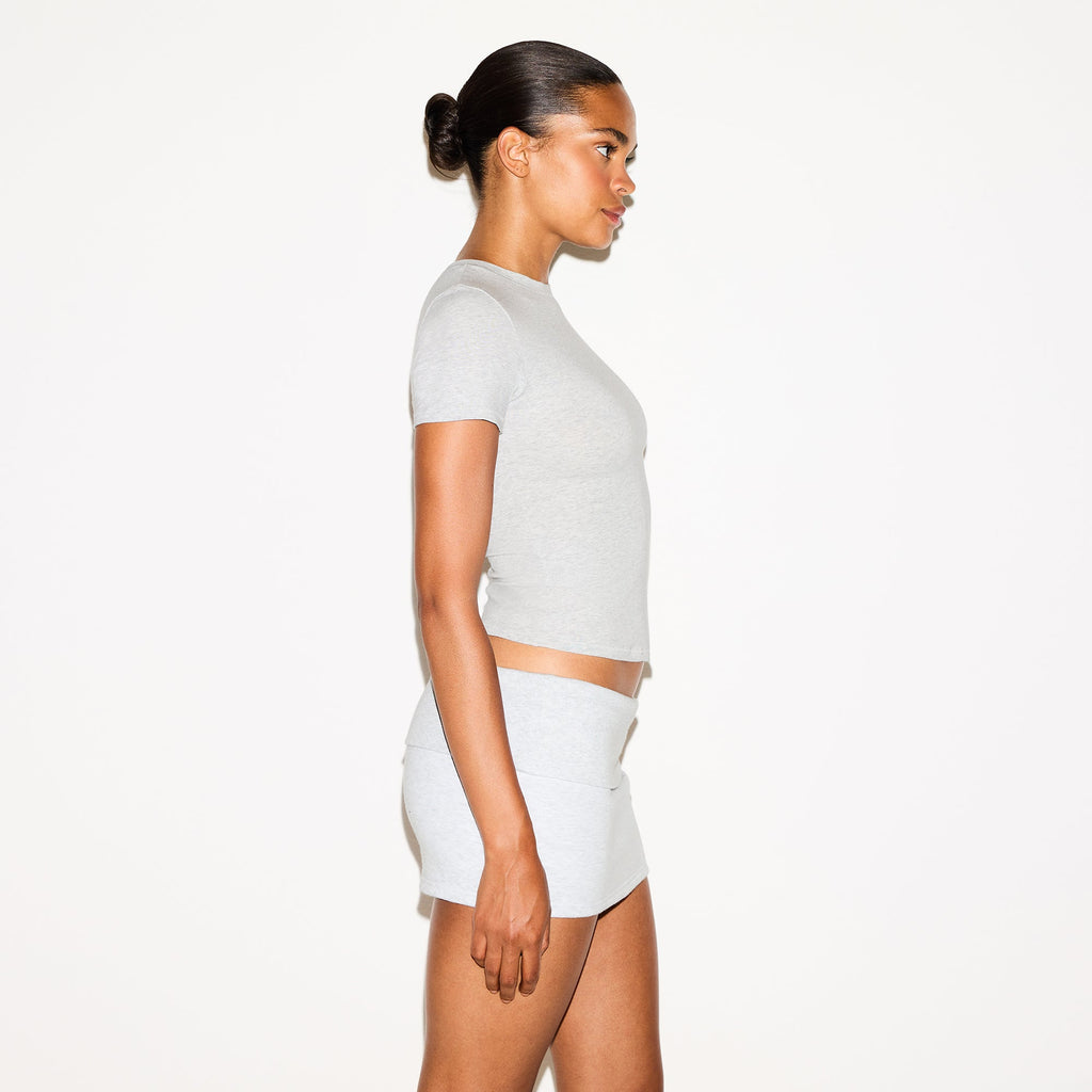 COTTON JERSEY T-SHIRT | LIGHT HEATHER GREY