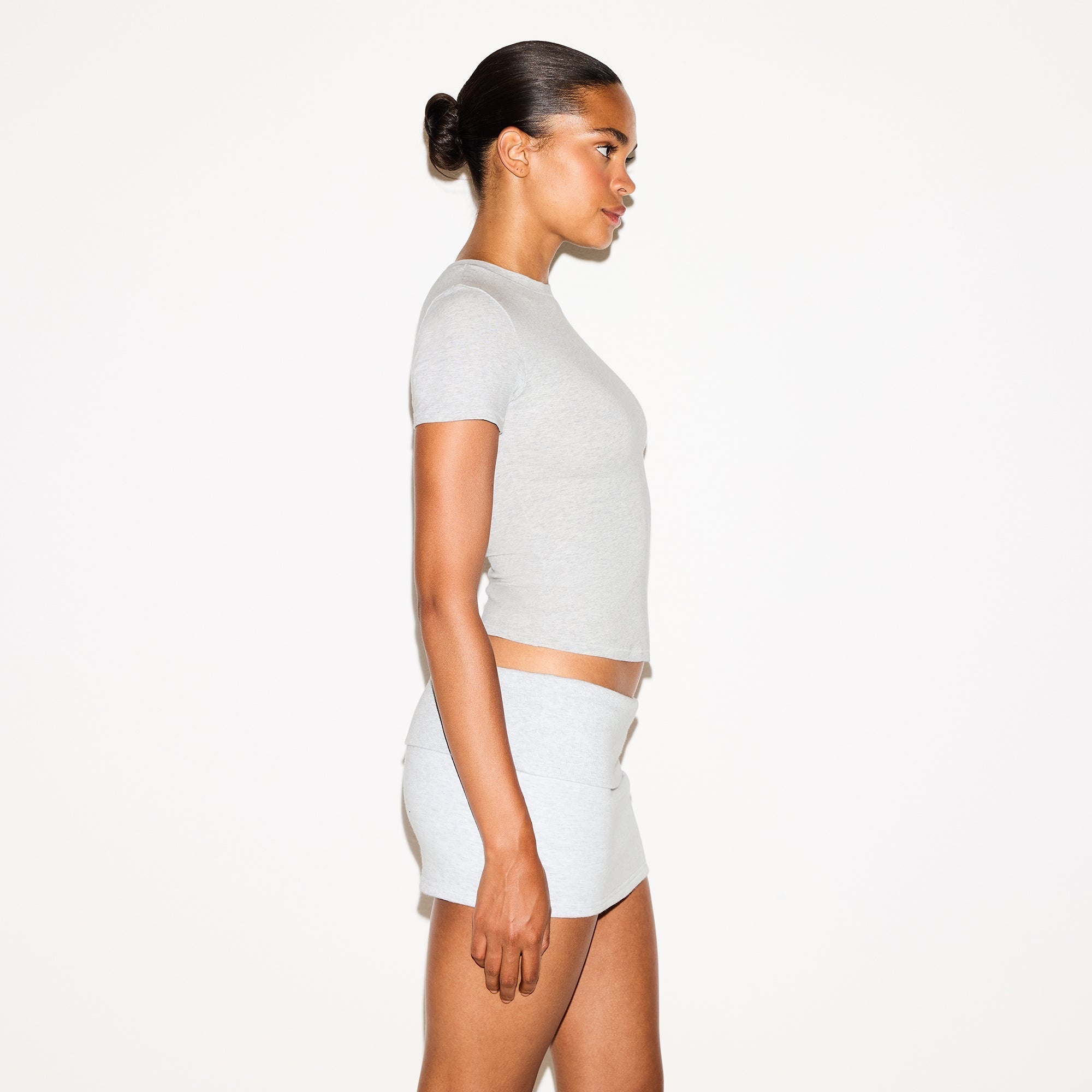 COTTON JERSEY T-SHIRT | LIGHT HEATHER GREY