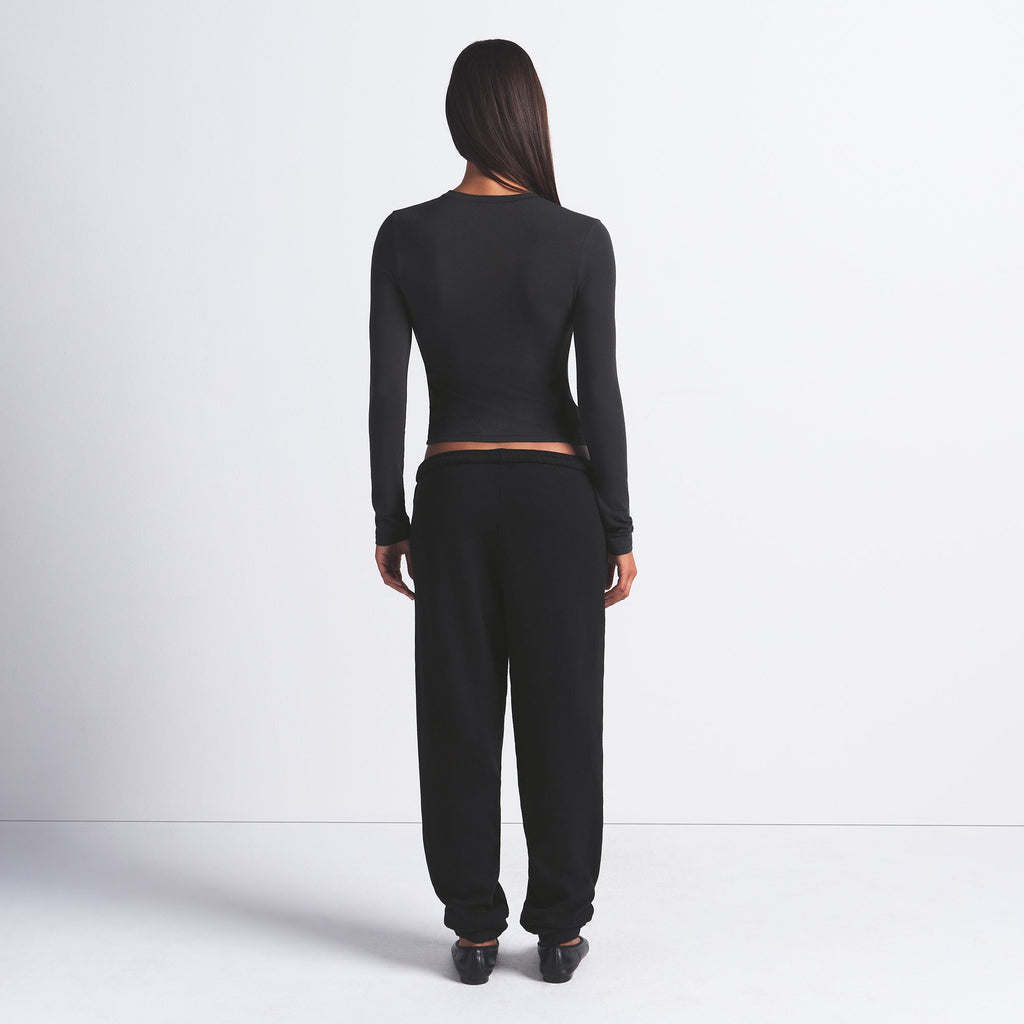 COTTON JERSEY LONG SLEEVE T-SHIRT | SOOT