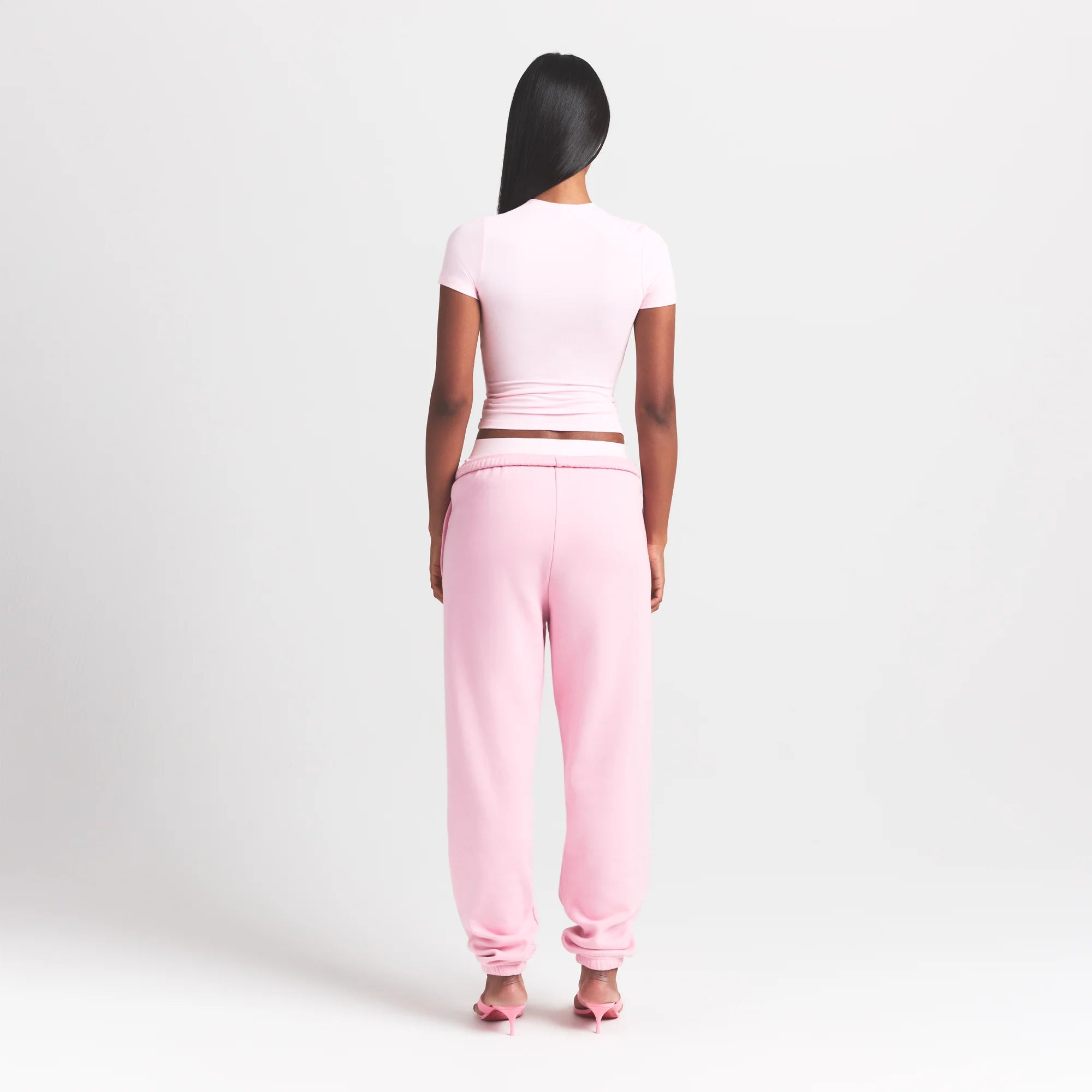 COTTON RIB T-SHIRT | CHERRY BLOSSOM