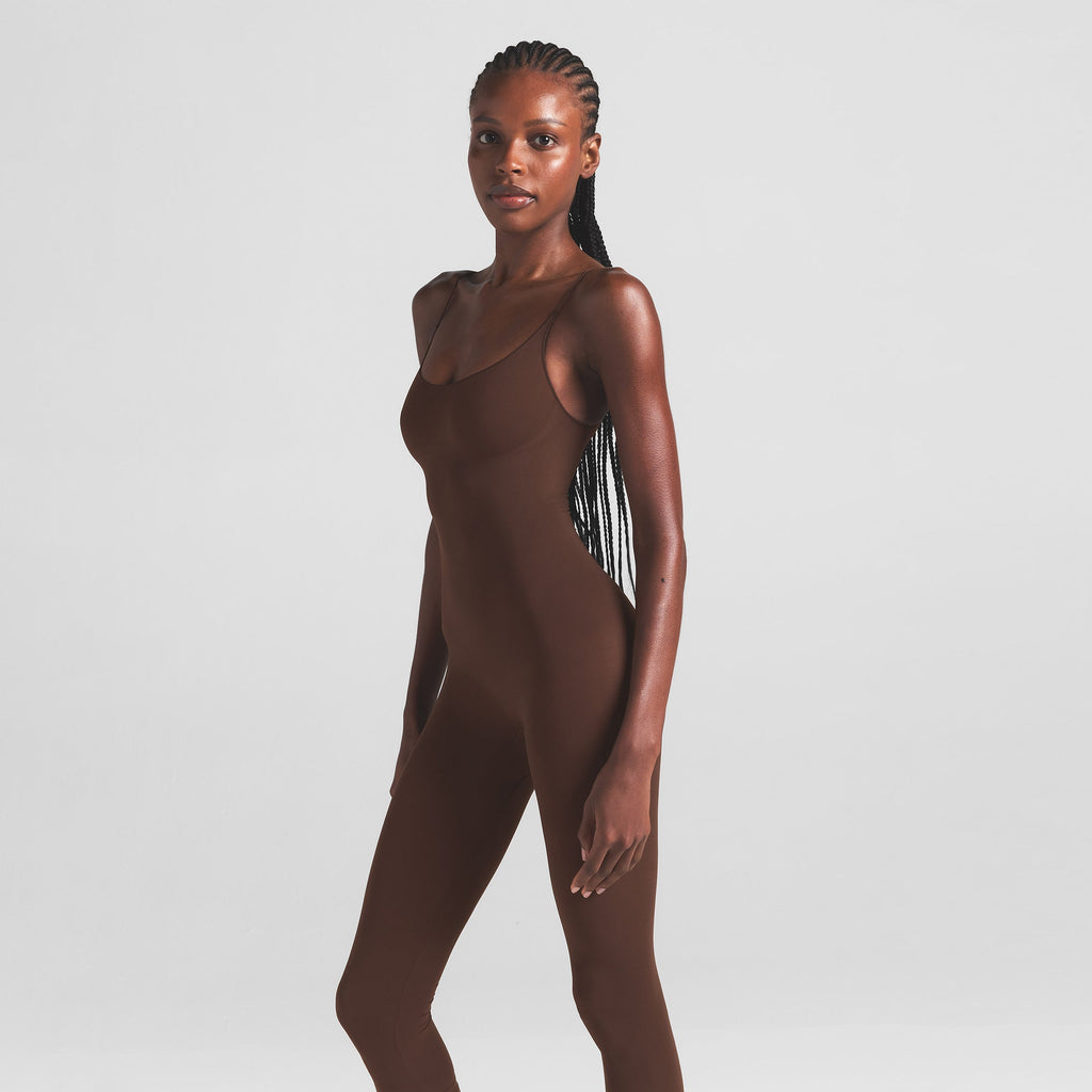 SHEER SEAMLESS CATSUIT | COCOA