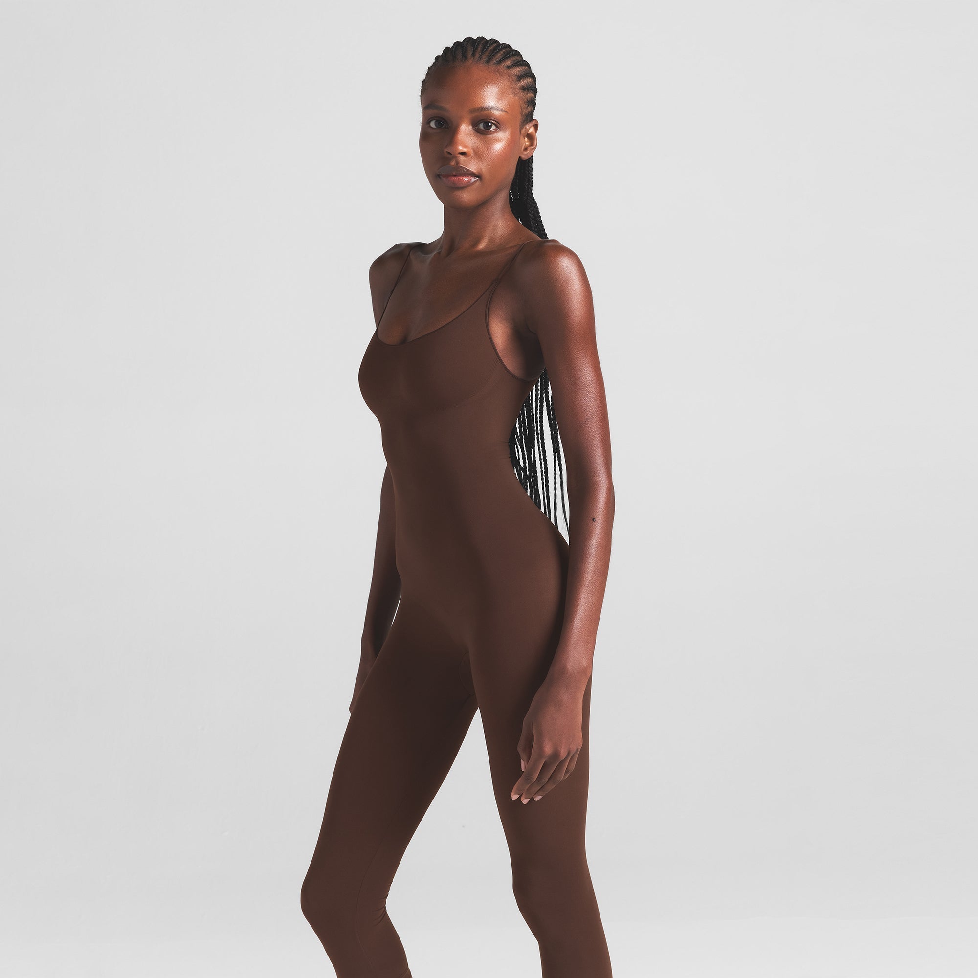 SHEER SEAMLESS CATSUIT | COCOA