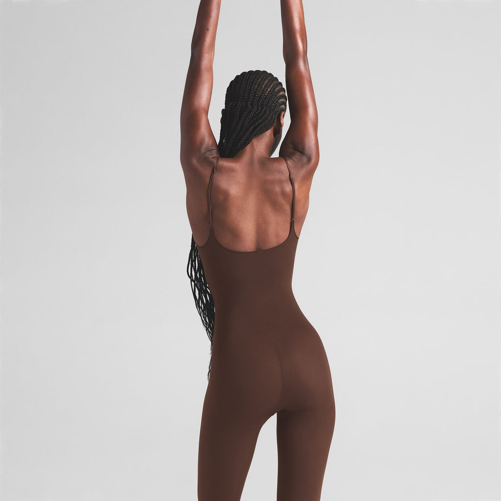 SHEER SEAMLESS CATSUIT | COCOA
