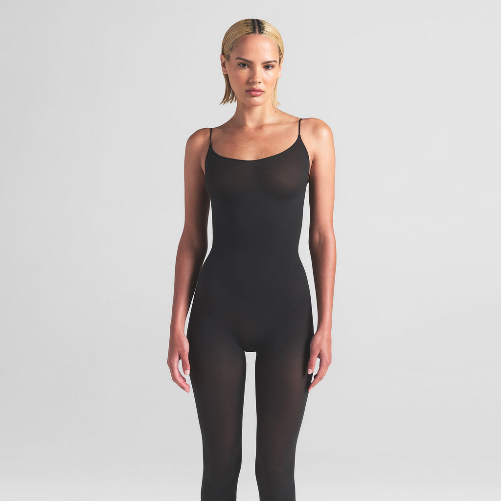 SHEER SEAMLESS CATSUIT | ONYX