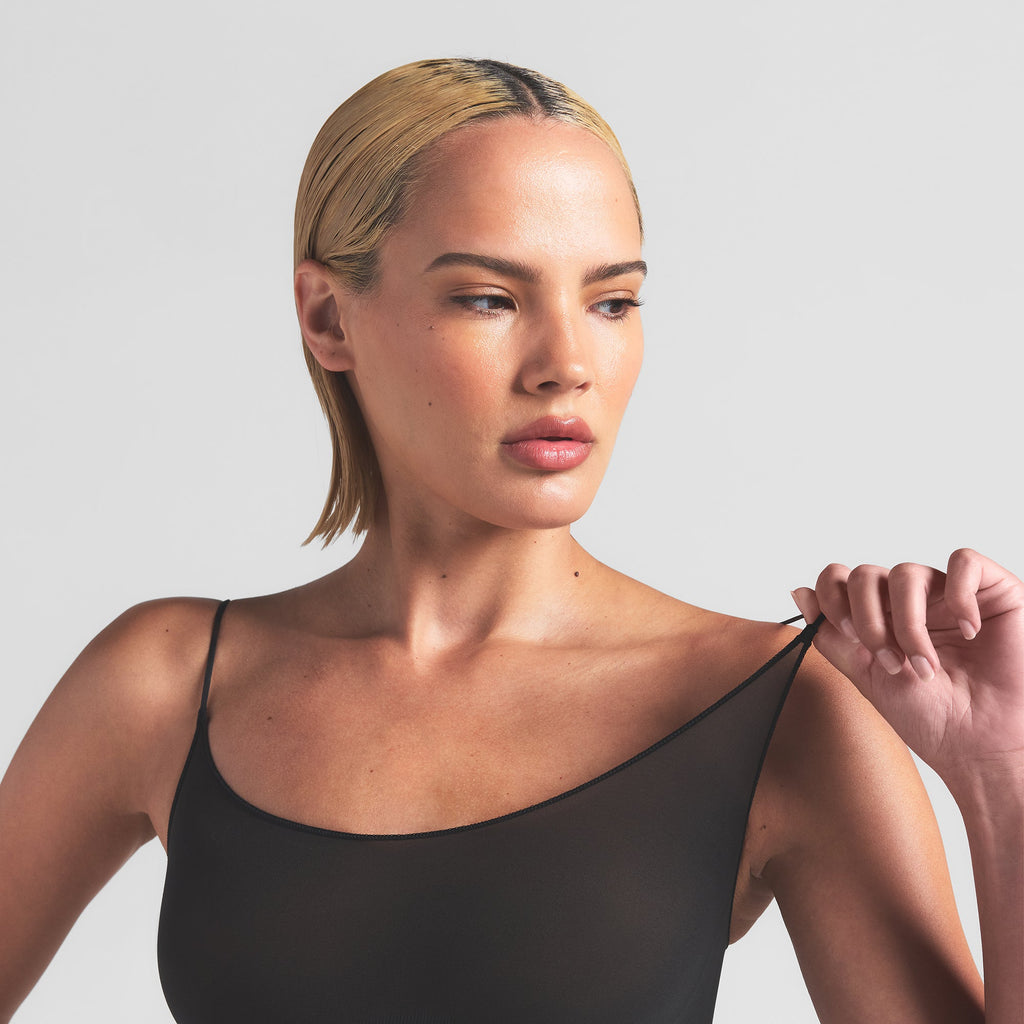 SHEER SEAMLESS CATSUIT | ONYX