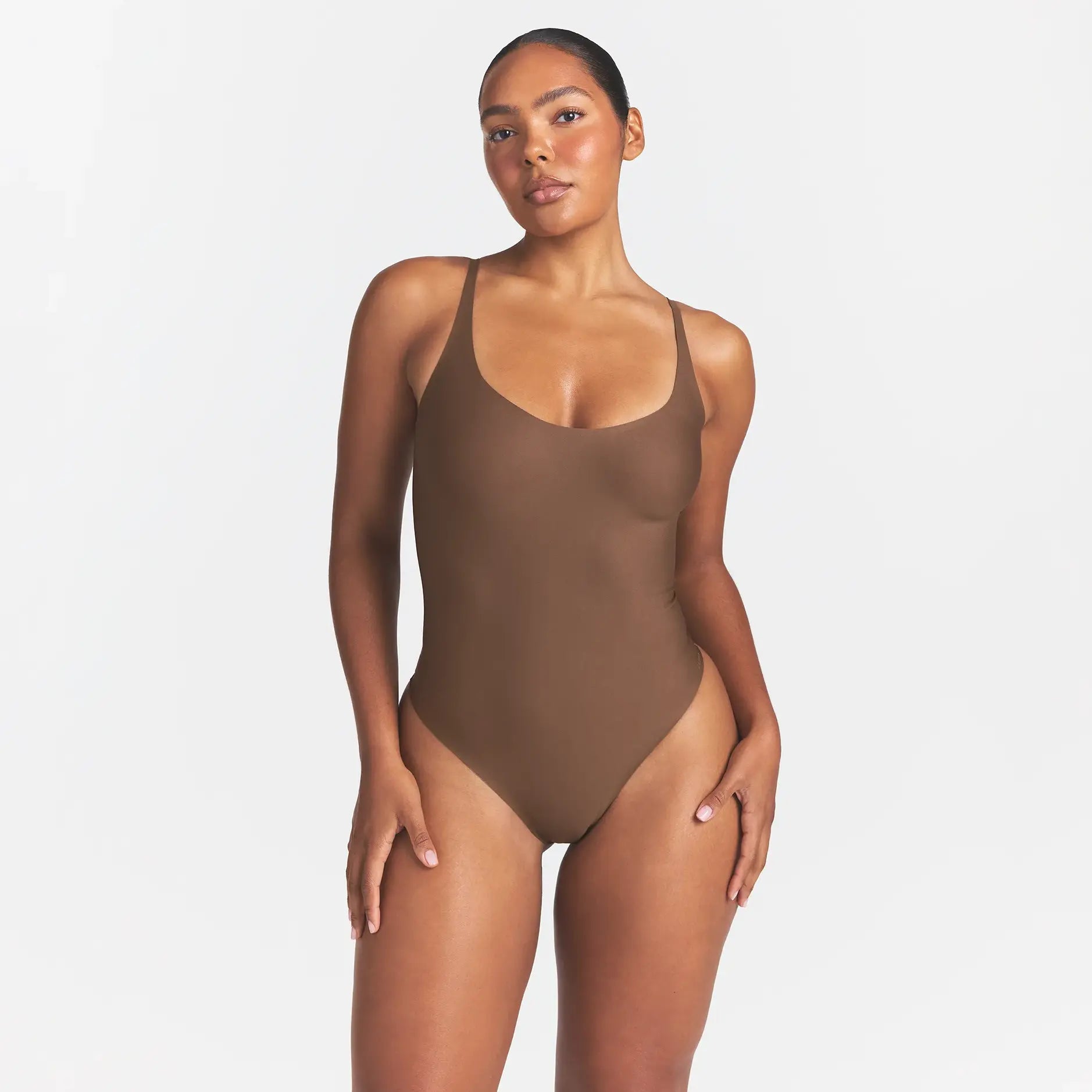 SKIMS BODY SCOOP LOW BACK THONG BODYSUIT | JASPER