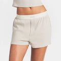 COTTON RIB LOOSE BOXER | STONE