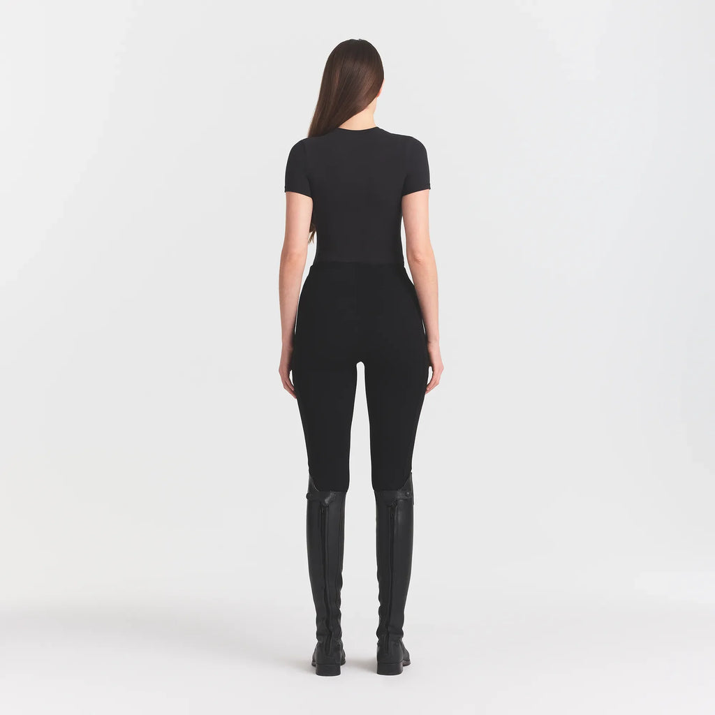 THE ESSENTIAL COLLECTION ZIP FRONT LEGGING | OBSIDIAN