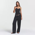 WOVEN SHINE LACE PANT | ONYX