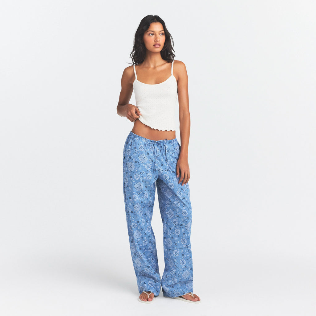 COTTON POPLIN SLEEP STRAIGHT LEG PANT | ARCTIC BANDANA