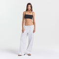 COTTON POPLIN SLEEP STRAIGHT LEG PANT | ONYX DOT PRINT