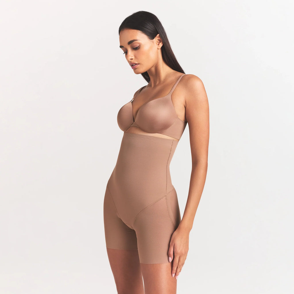 POWER MESH SHAPEWEAR CORE SCULPT HIGH-WAISTED MID THIGH SHORT | SIENNA