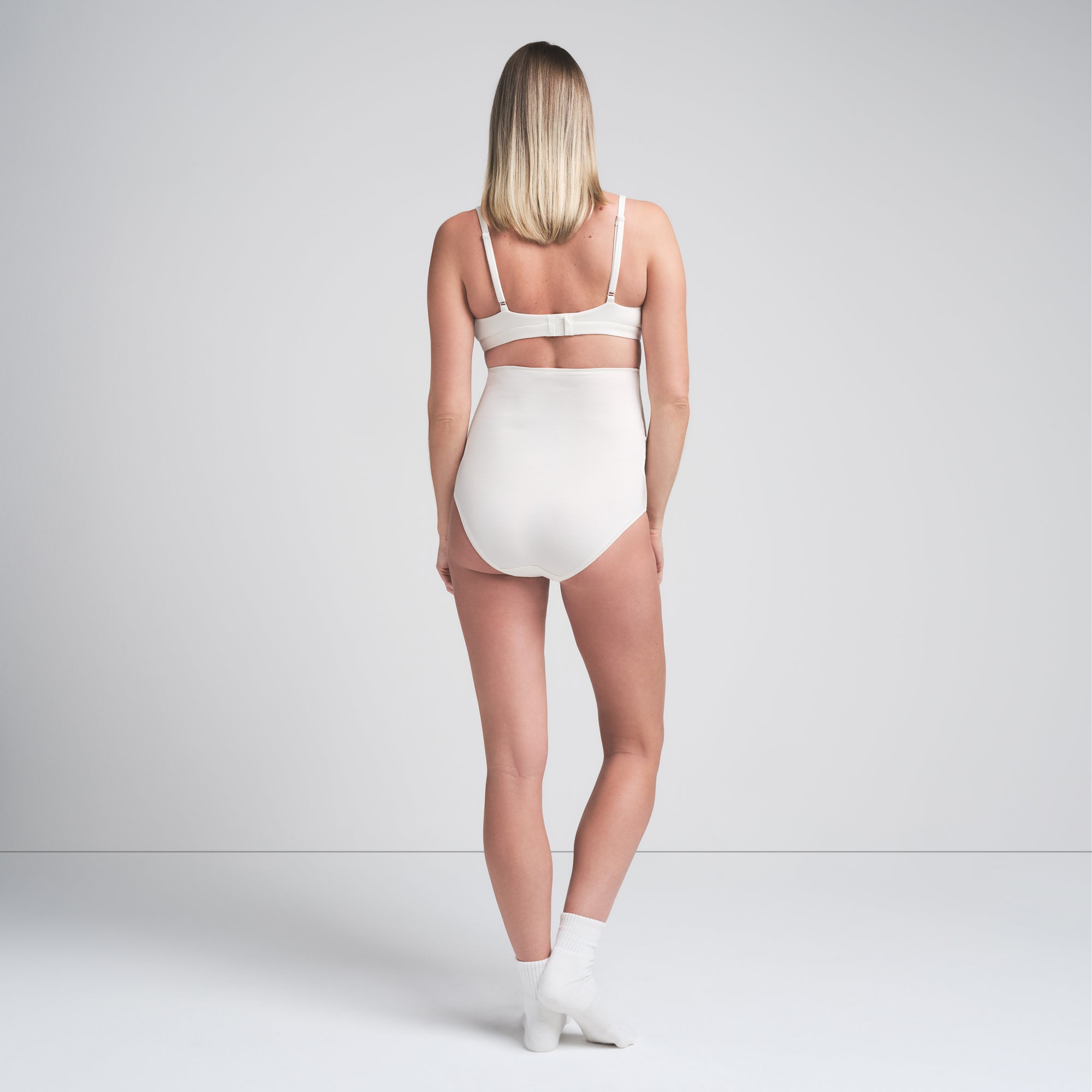 COTTON JERSEY MATERNITY HIGH-WAISTED BRIEF | MARBLE