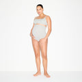 COTTON JERSEY MATERNITY NURSING SCOOP BRALETTE 2-PACK | LIGHT HEATHER GREY