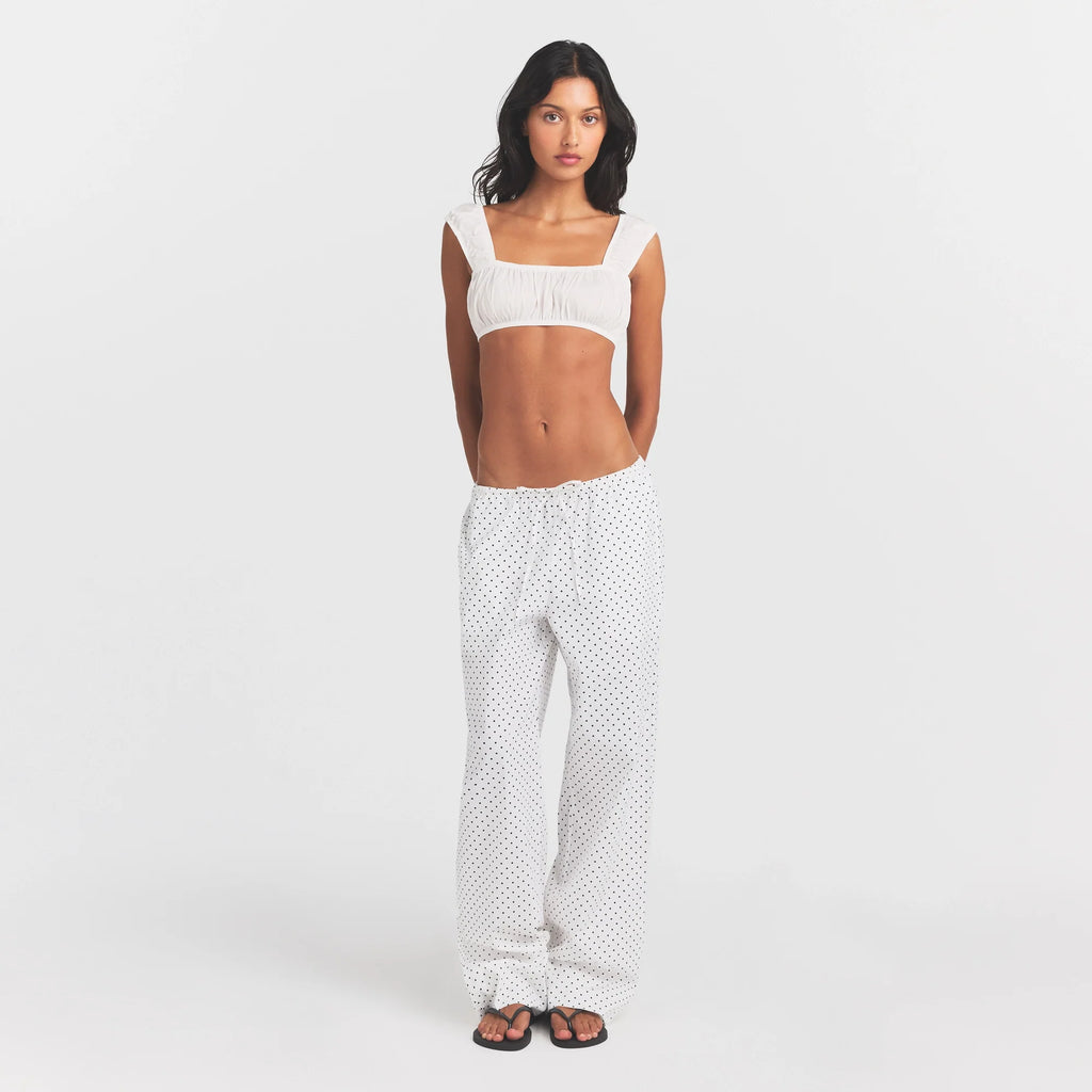 POPLIN APPAREL BRALETTE | SNOW