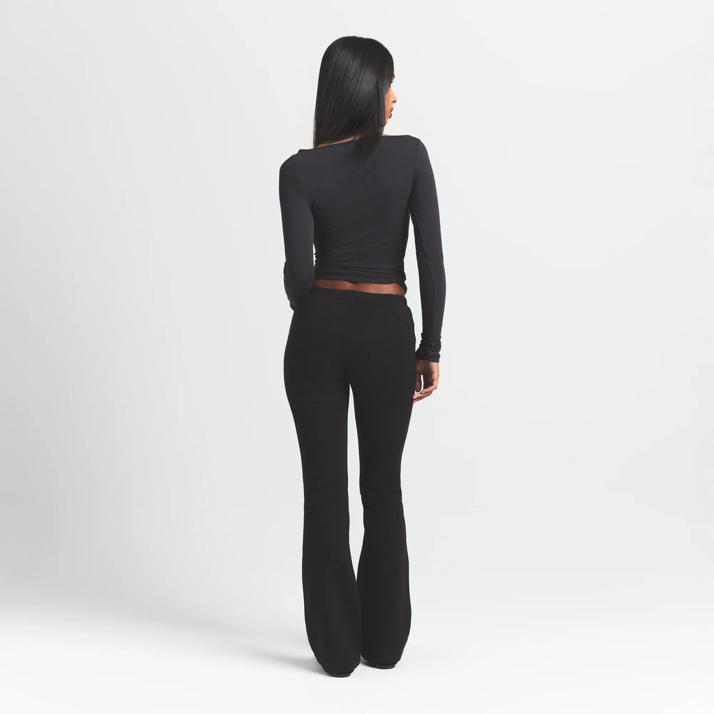 COTTON FLEECE SLIM PANT | ONYX