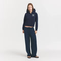 HEAVYWEIGHT CREPE STRAIGHT LEG PANT | NAVY