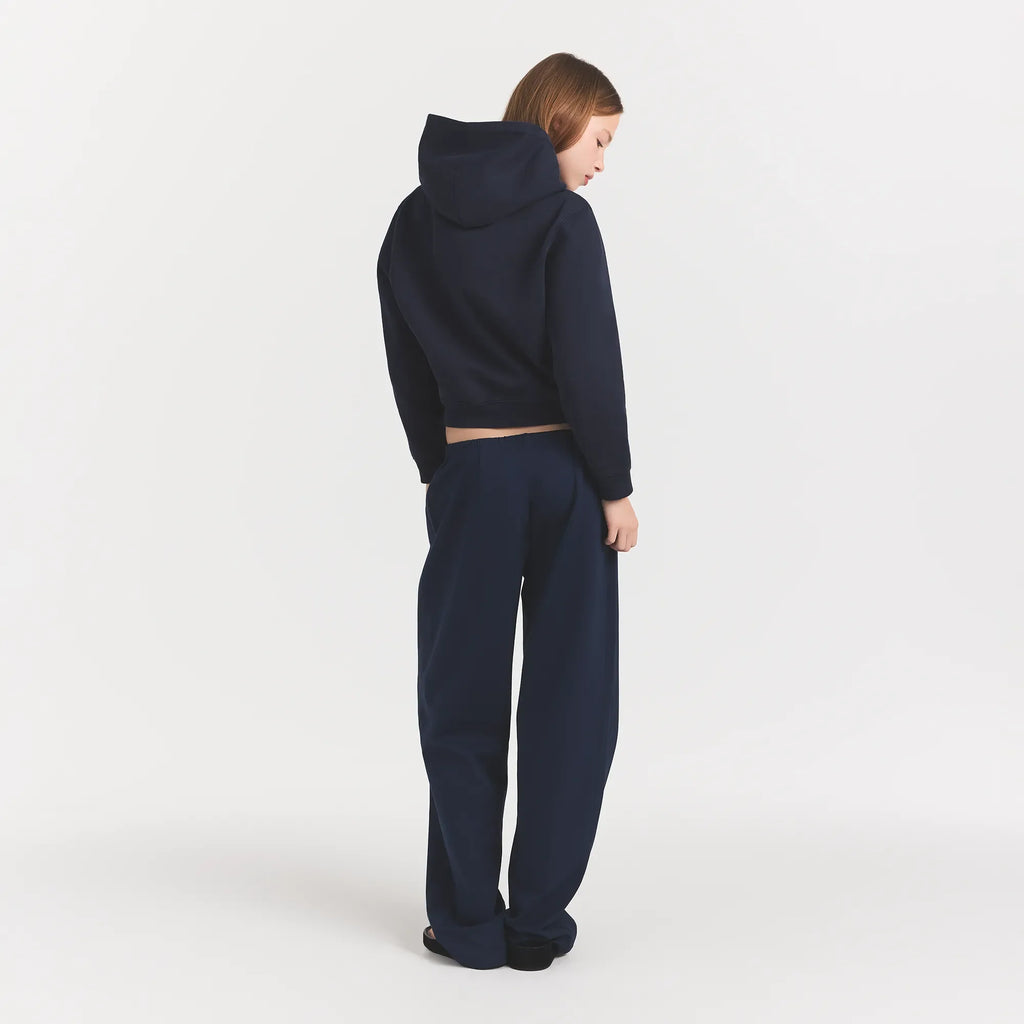 HEAVYWEIGHT CREPE STRAIGHT LEG PANT | NAVY