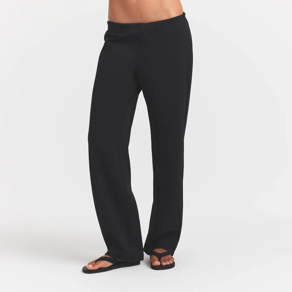 HEAVYWEIGHT CREPE STRAIGHT LEG PANT | OBSIDIAN