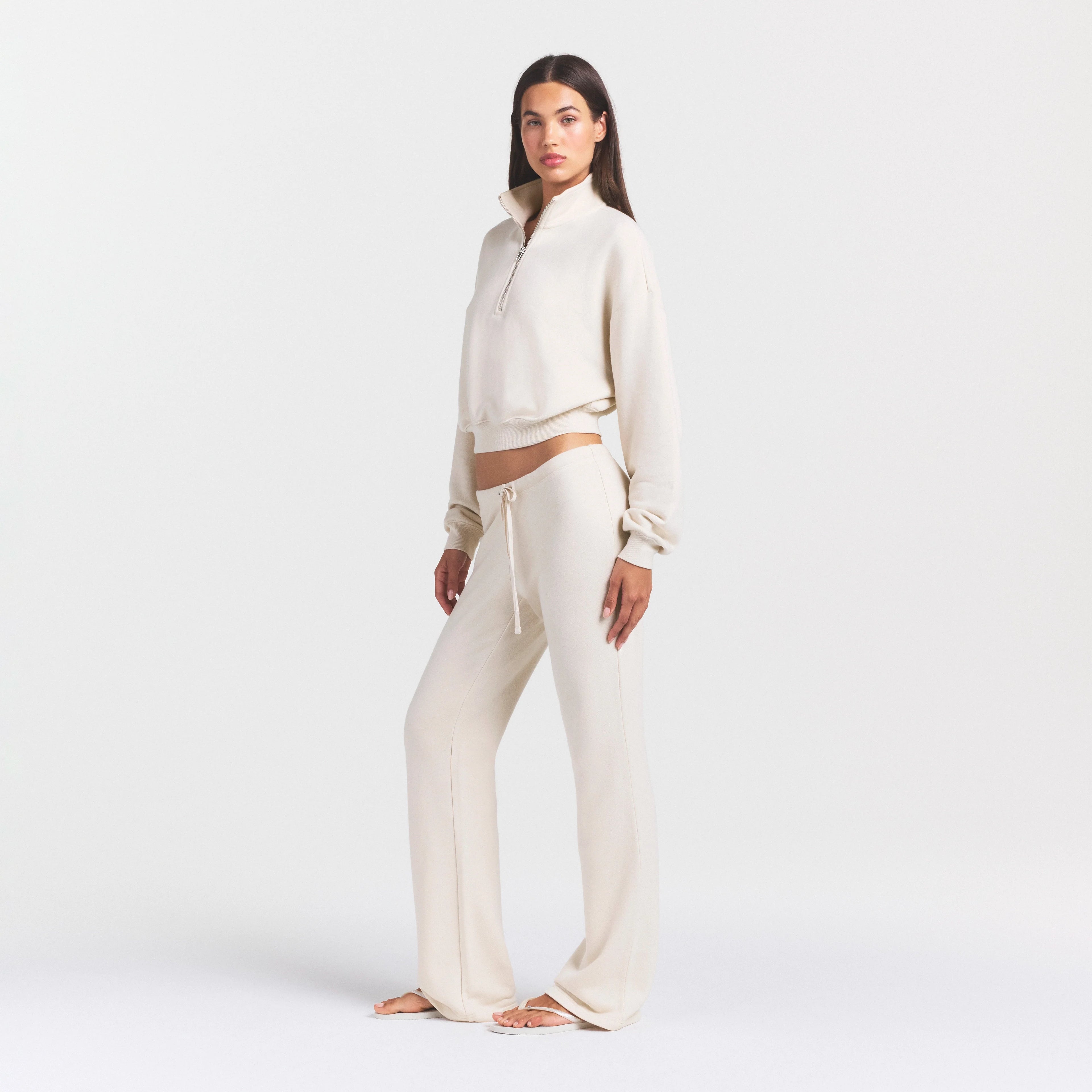 DRAPEY FRENCH TERRY STRAIGHT LEG PANT | BUFF