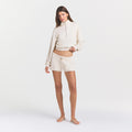 DRAPEY FRENCH TERRY SHORT | BUFF