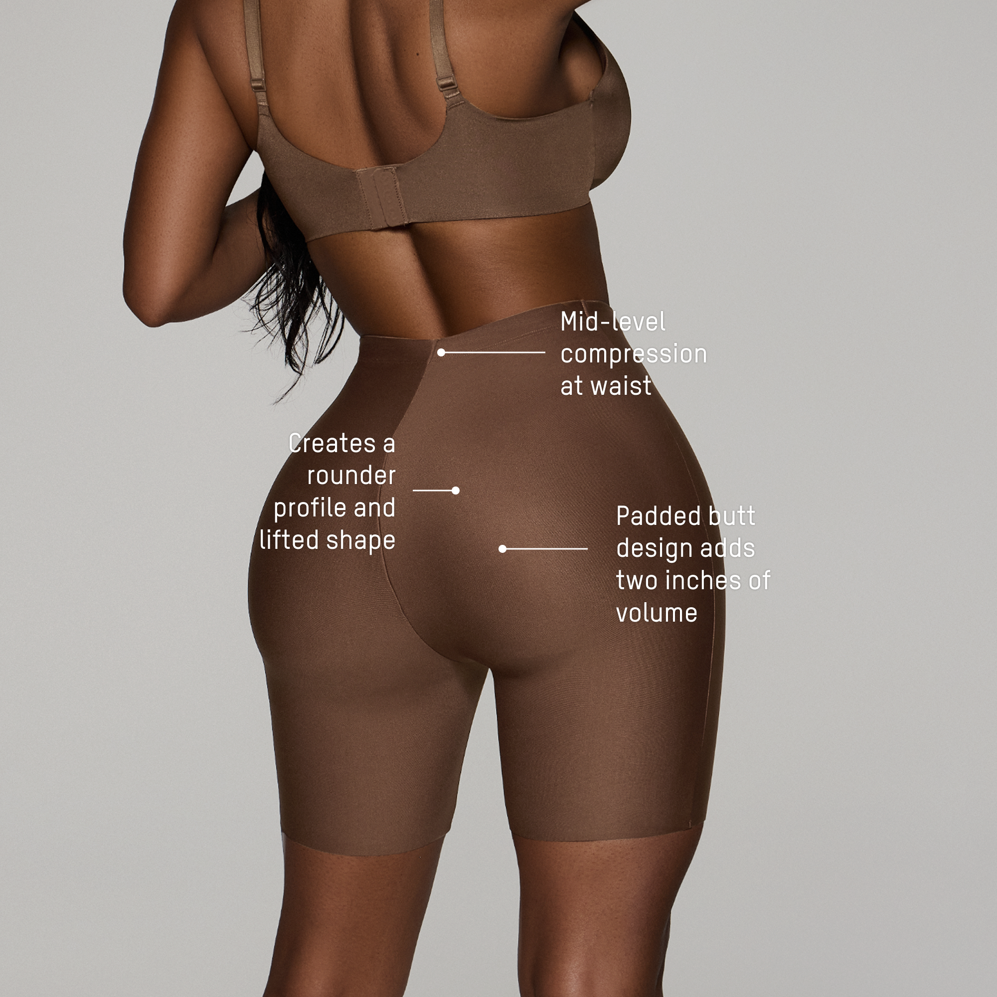 SKIMS BODY BUTT ENHANCING PADDED SHORT | CLAY