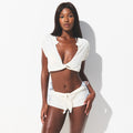 COTTON COVER-UPS SHORT | EGRET