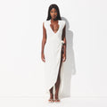COTTON COVER-UPS TIE DRESS | EGRET