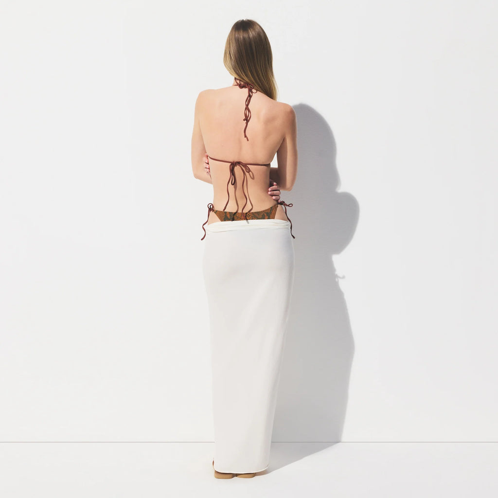 COTTON COVER-UPS TIE SARONG | EGRET