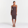 SKIMS BODY MIDI DRESS | RAISIN
