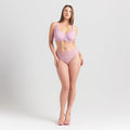 STRETCH LACE UNLINED FULL COVERAGE BRA | BABY PINK