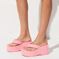 TERRY PLATFORM SANDAL | MELON