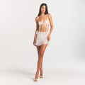 SKIMS ROMANCE TIE SIDE MINI SKIRT | IVORY