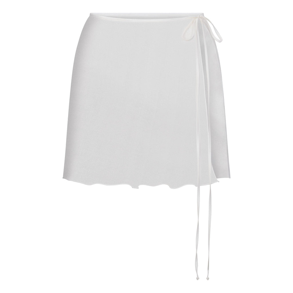 SKIMS ROMANCE TIE SIDE MINI SKIRT | IVORY