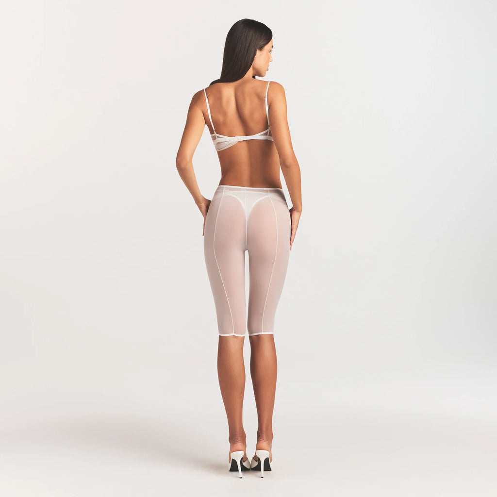ULTRA FINE MESH DRAPED CAPRI | IVORY