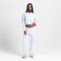 COTTON FLEECE POLO SWEATSHIRT | LIGHT HEATHER GREY