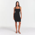 REFINED KNIT MIDI DRESS | OBSIDIAN
