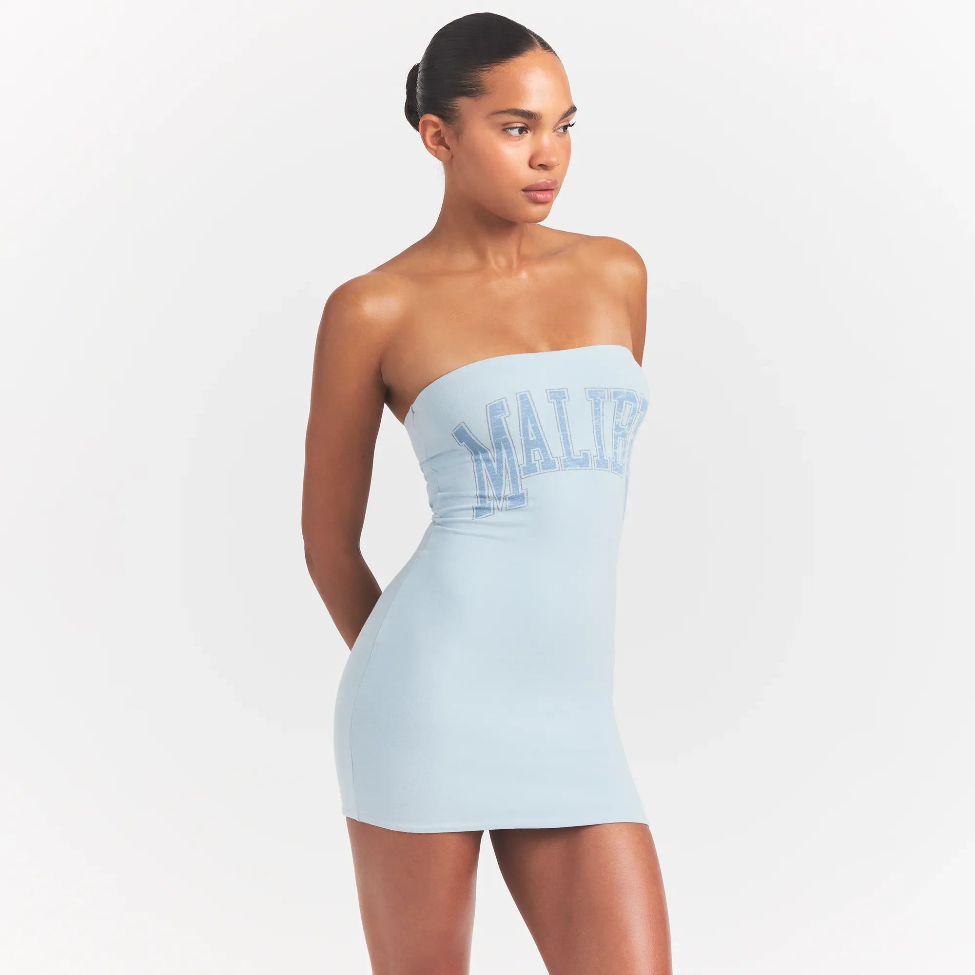 COTTON JERSEY MINI TUBE DRESS | OPAL MALIBU