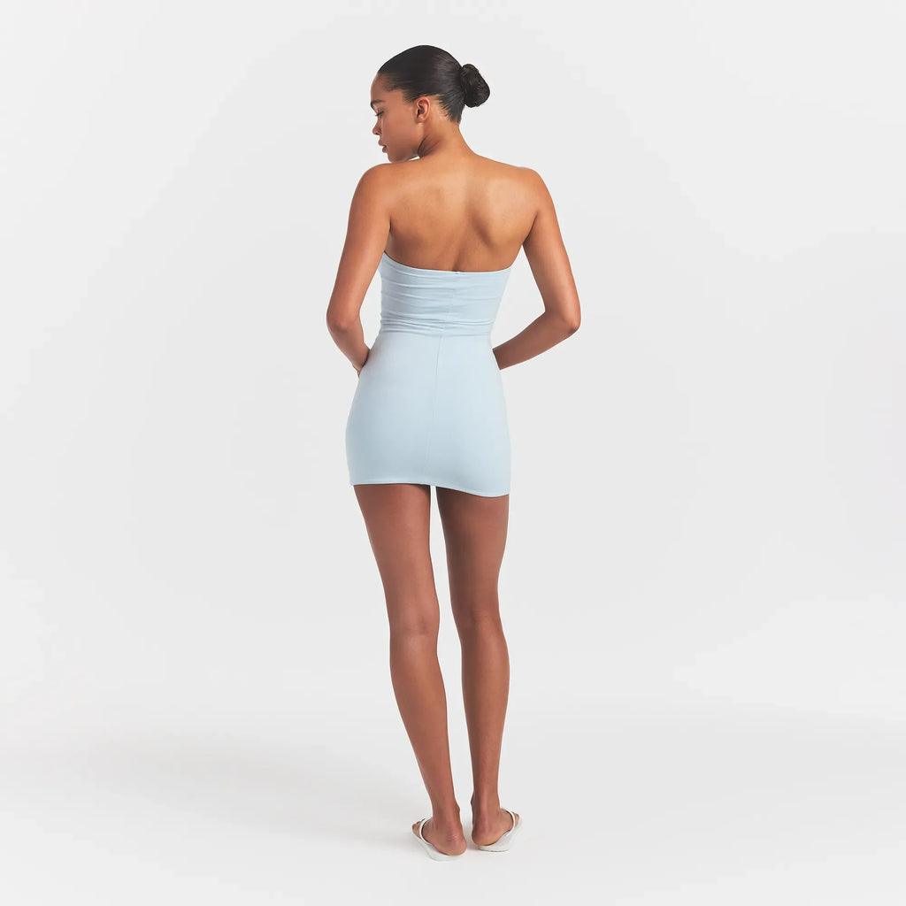 COTTON JERSEY MINI TUBE DRESS | OPAL MALIBU