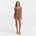 COTTON JERSEY WRAP MINI DRESS | JASPER