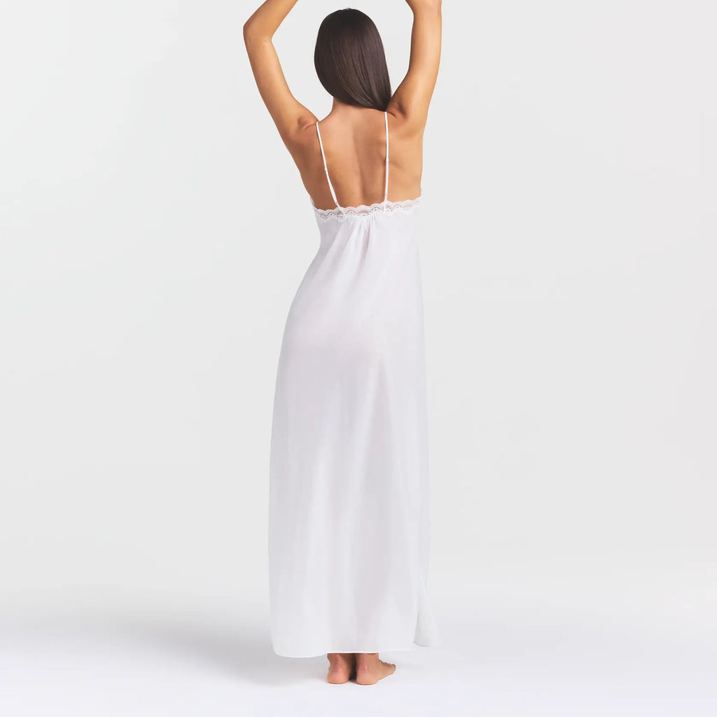 VOILE SLEEP LONG DRESS | SNOW