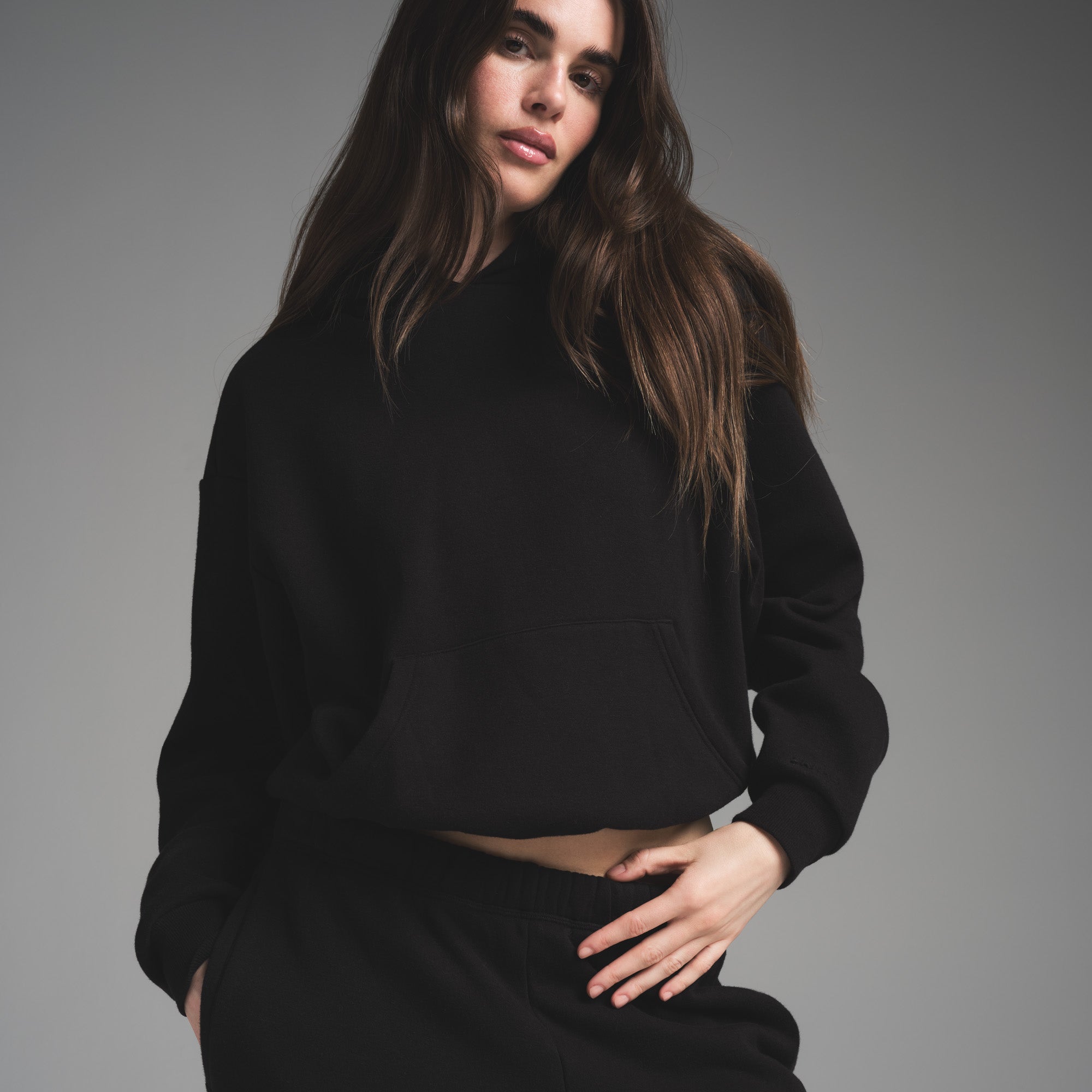 COTTON FLEECE CLASSIC HOODIE | ONYX