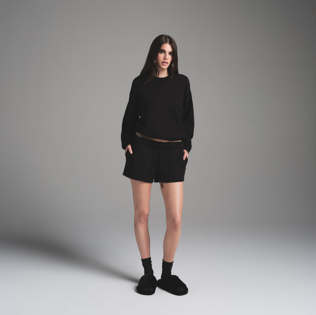 COTTON FLEECE CLASSIC CREWNECK | ONYX