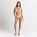 STRETCH LACE DIPPED THONG | IVORY CHERRY PRINT
